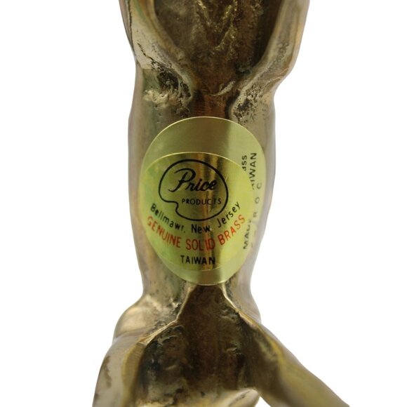 Solid Brass Buck and Doe Reindeer Figurine Candle Holder Set Price Products Vtg - Picture 11 of 11